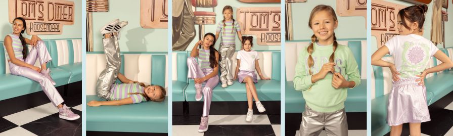 Metallic mode voor dames en meisjes