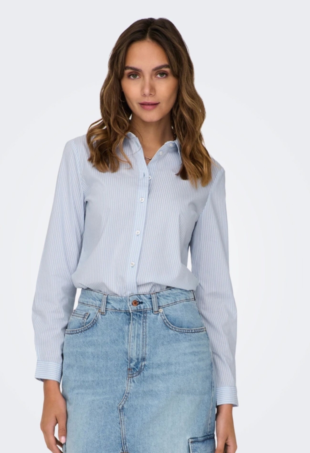 15149877 Cashmere Blue/SMALL WHITE STRIPES 