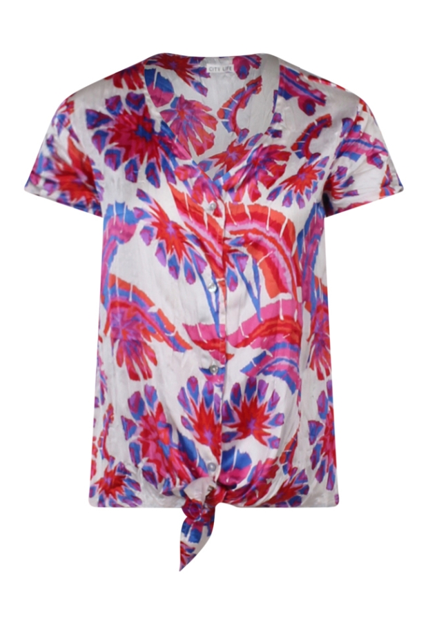 Z90571/Flory crinkle fuchsia