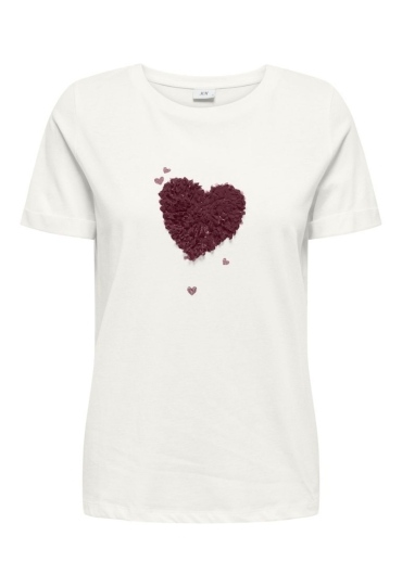 JDY 15318845 Cloud Dancer/MAROON BANNER HEARTS  177922032