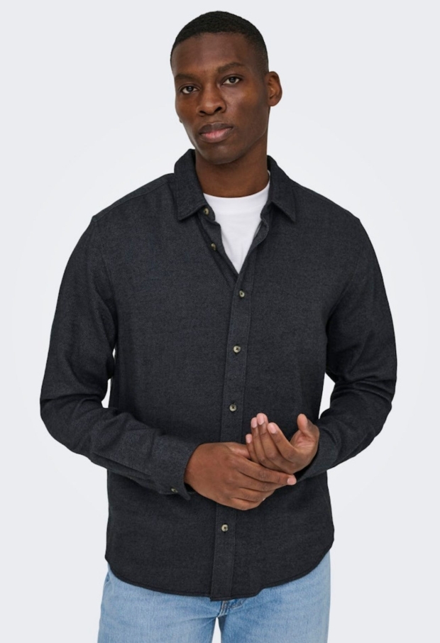 22035182 Grey Pinstripe/JET BLACK 