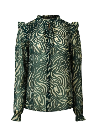 Citylife W10537/Ysra ruffle smaragd  deep teal