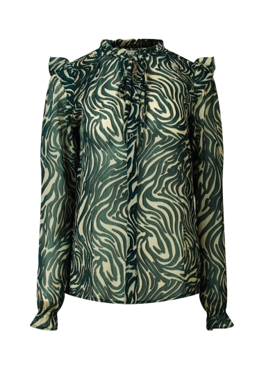 Citylife W10537/Ysra ruffle smaragd  deep teal