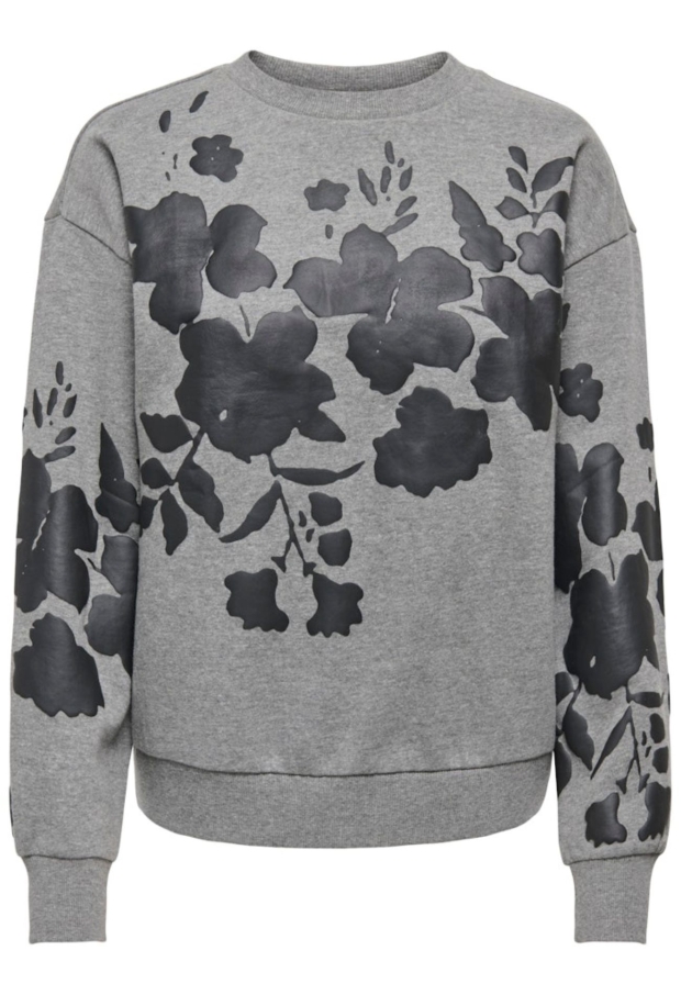 15361321 Medium Grey Melange/BLACK FLOWER 