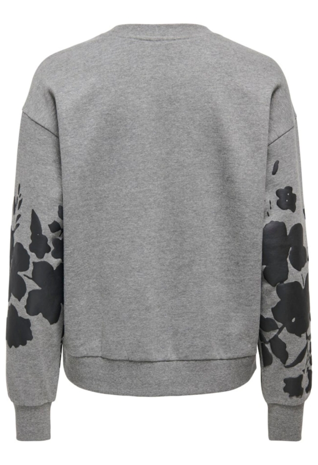 15361321 Medium Grey Melange/BLACK FLOWER 