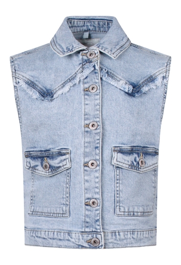 D-zine Z10335/Nola gilet Bleached dnm bleached denim D-zine Z10335/Nola gilet Bleached dnm bleached denim