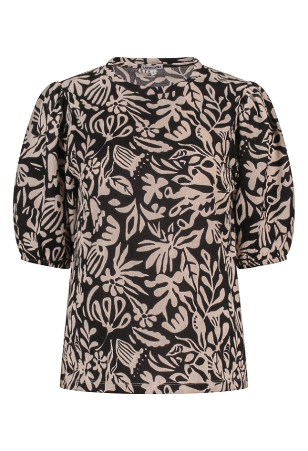 Z10496/Daantje aop zwart 