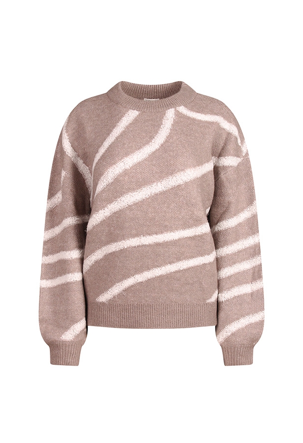 Citylife Dames Truien taupe melee W20461/CX02640 Citylife Dames Truien taupe melee W20461/CX02640