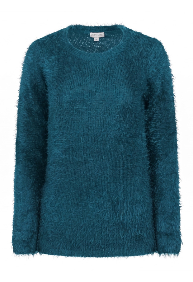 Citylife Dames Truien lyons blue W20464/LW00347 Citylife Dames Truien lyons blue W20464/LW00347