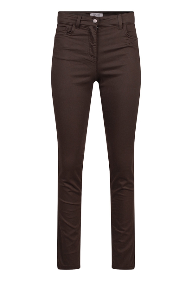 So Soire Dames Lange broeken dark brown W20519/Sandra