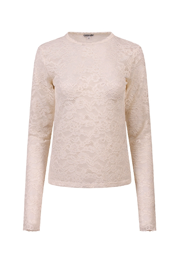 Lizzi Lou Dames Tops lange mouw egret W20517/Sophia Lizzi Lou Dames Tops lange mouw egret W20517/Sophia