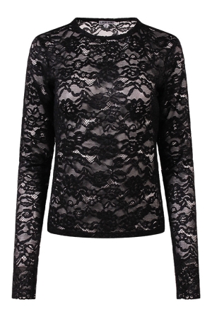 Lizzi Lou Dames Tops lange mouw black W20517/Sophia