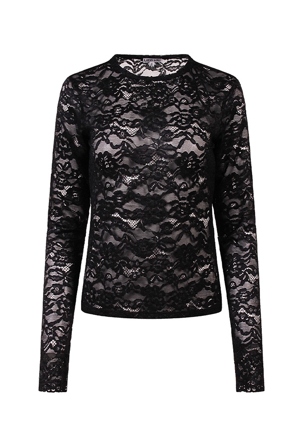 Lizzi Lou Dames Tops lange mouw black W20517/Sophia Lizzi Lou Dames Tops lange mouw black W20517/Sophia