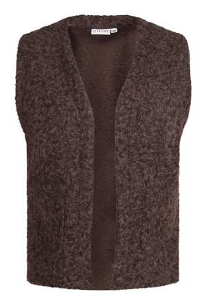 Citylife Dames Gilets dark brown W20564/Ginny