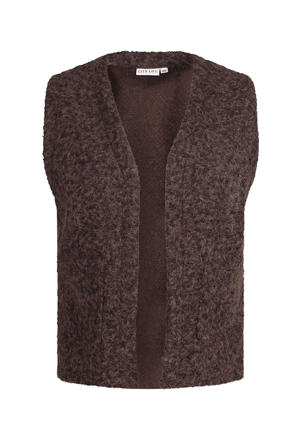 Citylife Dames Gilets dark brown W20564/Ginny Citylife Dames Gilets dark brown W20564/Ginny