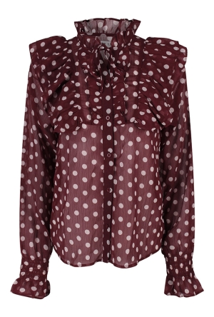 Citylife Dames Tops lange mouw burgundy W20565/Sara Citylife Dames Tops lange mouw burgundy W20565/Sara