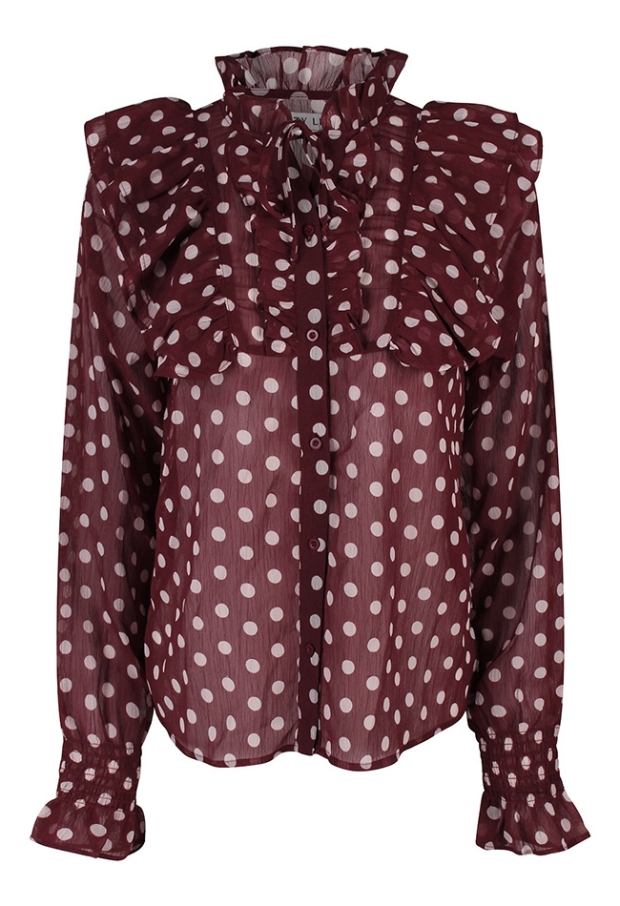 Citylife Dames Tops lange mouw burgundy W20565/Sara