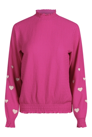 Citylife Dames Tops lange mouw rose violet W20567/Mieke Citylife Dames Tops lange mouw rose violet W20567/Mieke