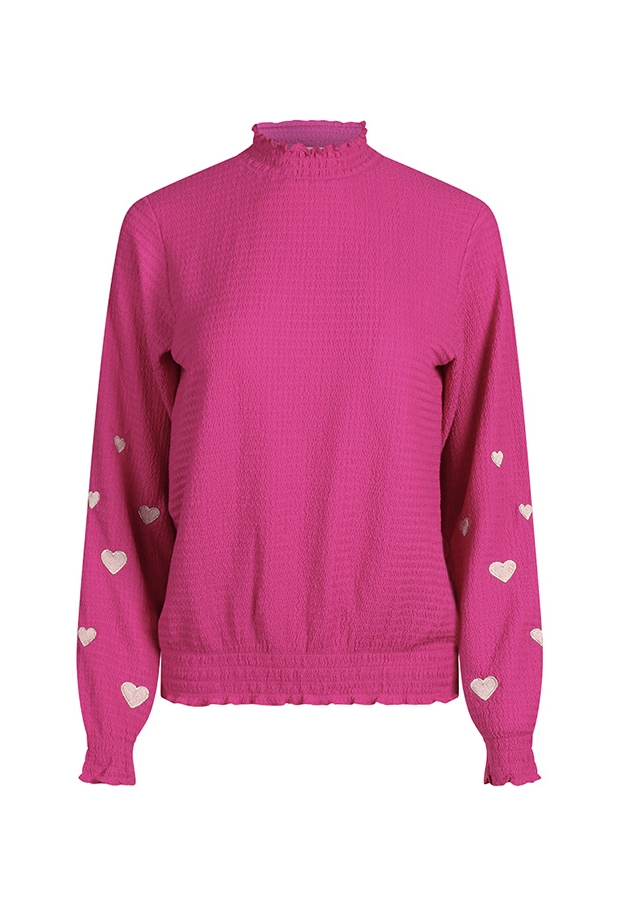 Citylife Dames Tops lange mouw rose violet W20567/Mieke Citylife Dames Tops lange mouw rose violet W20567/Mieke