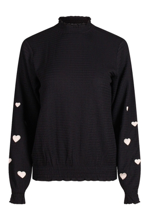 Citylife Dames Tops lange mouw black W20567/Mieke Citylife Dames Tops lange mouw black W20567/Mieke