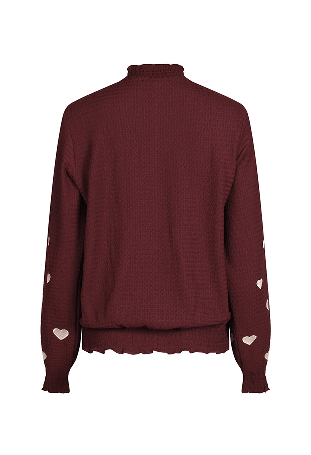 Citylife Dames Tops lange mouw burgundy W20567/Mieke Citylife Dames Tops lange mouw burgundy W20567/Mieke