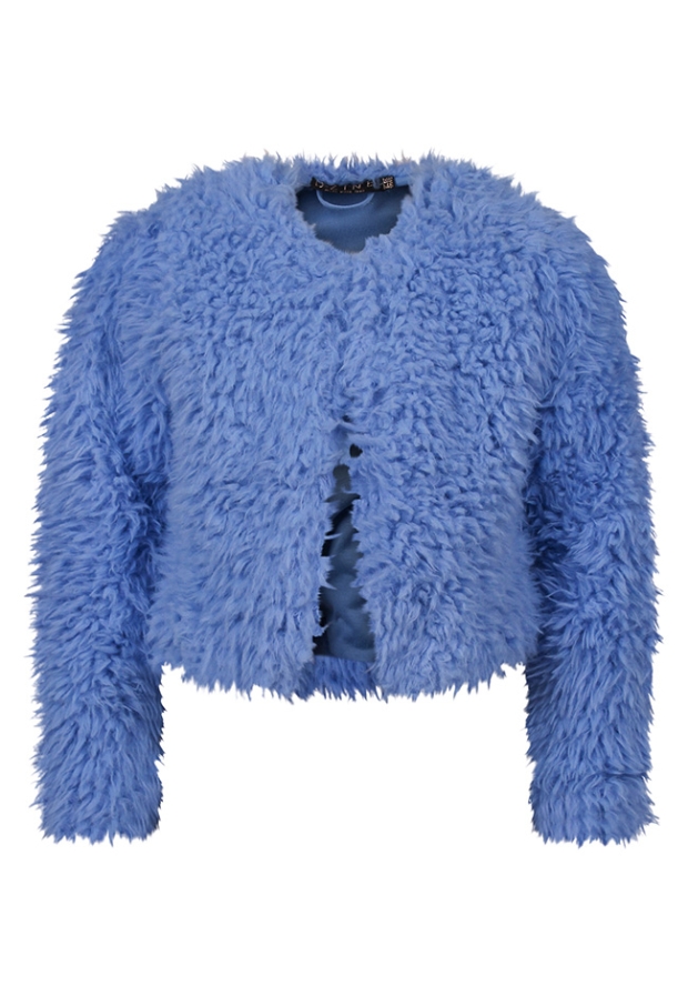 D-zine Meisjes Vesten lange mouw cornflower bleu W20241/Lora