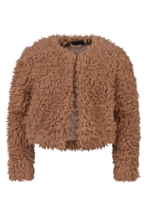 D-zine Meisjes Vesten lange mouw camel W20241/Lora