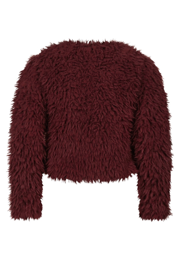 D-zine Meisjes Vesten lange mouw burgundy W20241/Lora