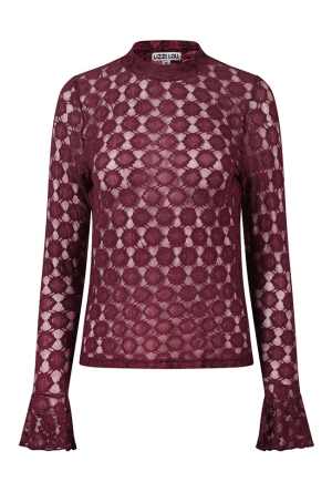 Lizzi Lou W20259/Lacy lds Bordeaux  burgundy