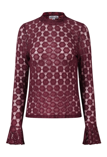 Lizzi Lou W20259/Lacy lds Bordeaux burgundy Lizzi Lou W20259/Lacy lds Bordeaux burgundy