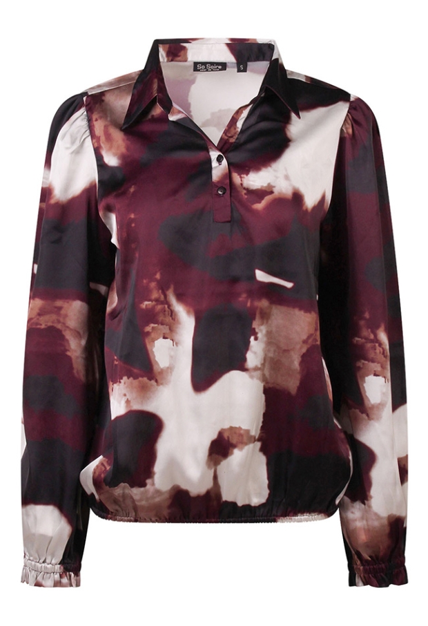 So Soire Dames Blouses burgundy W20509/Catootje So Soire Dames Blouses burgundy W20509/Catootje