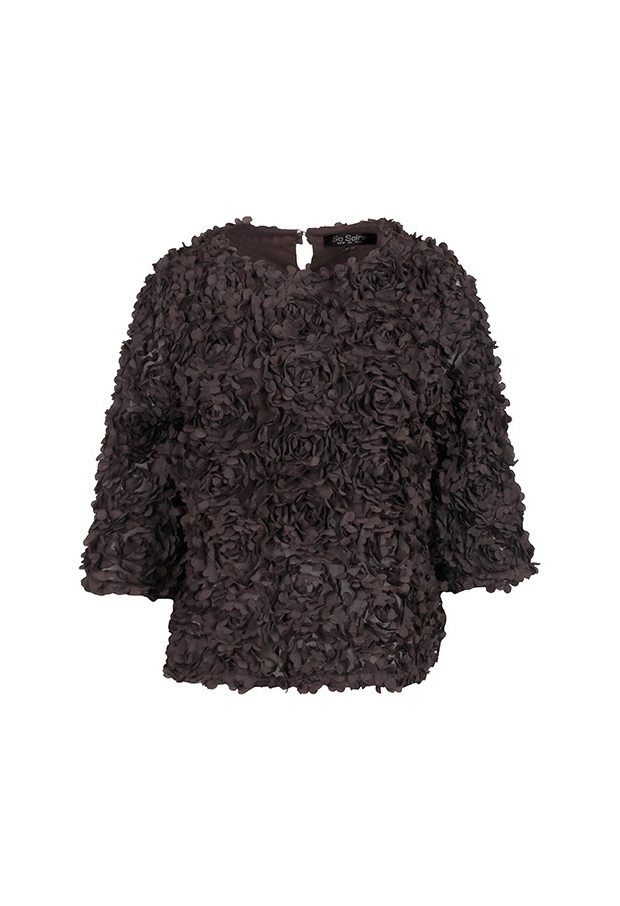 So Soire Dames Tops korte mouw dark brown W20511/Rosaria