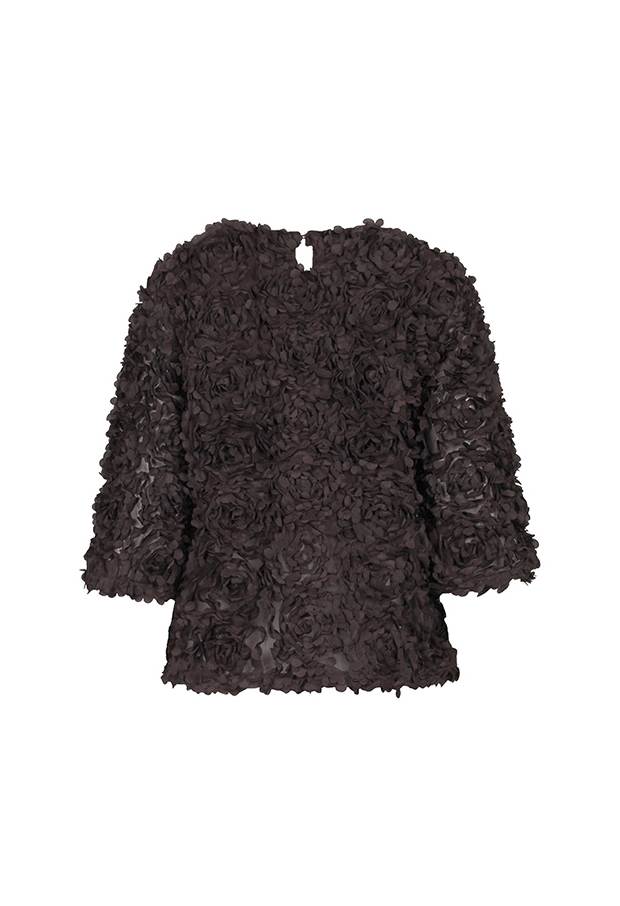 So Soire Dames Tops korte mouw dark brown W20511/Rosaria