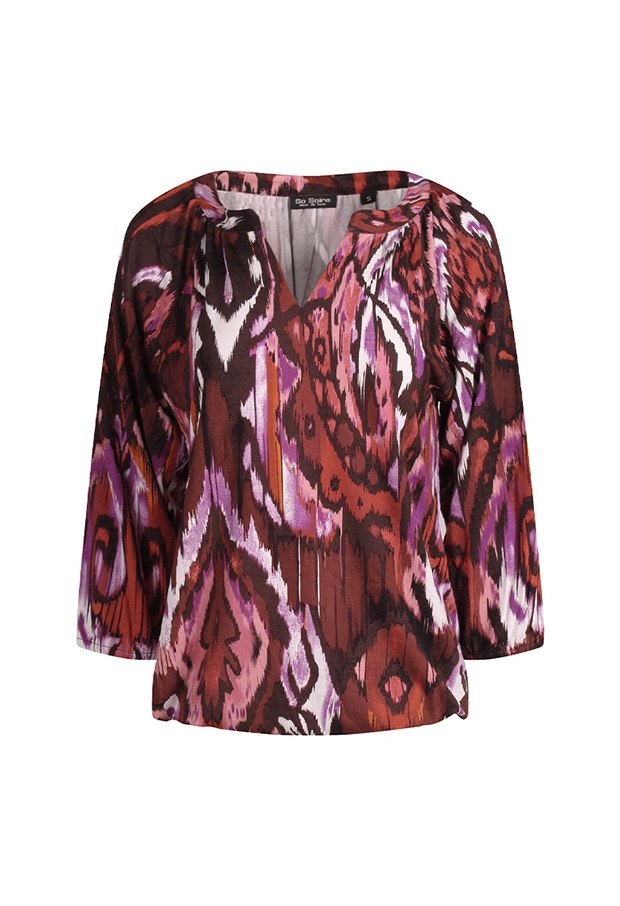 So Soire Dames Tops lange mouw dark brown W20512/Cora
