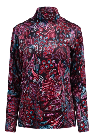 So Soire Dames Tops lange mouw cerise W20574/Nikita So Soire Dames Tops lange mouw cerise W20574/Nikita