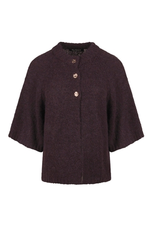 So Soire Dames Vesten lange mouw burgundy melee W20576/Charlotte