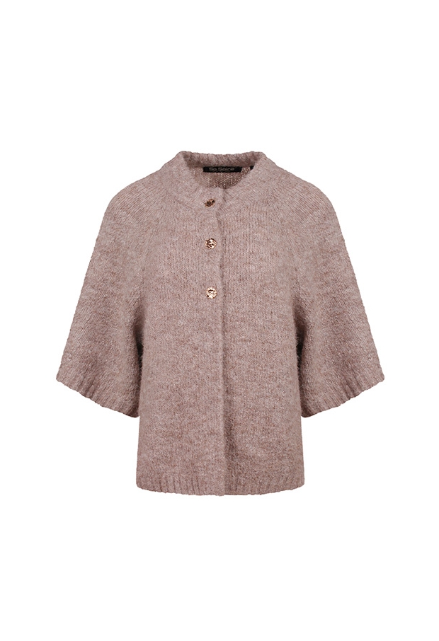 So Soire Dames Vesten lange mouw lt taupe melee W20576/Charlotte