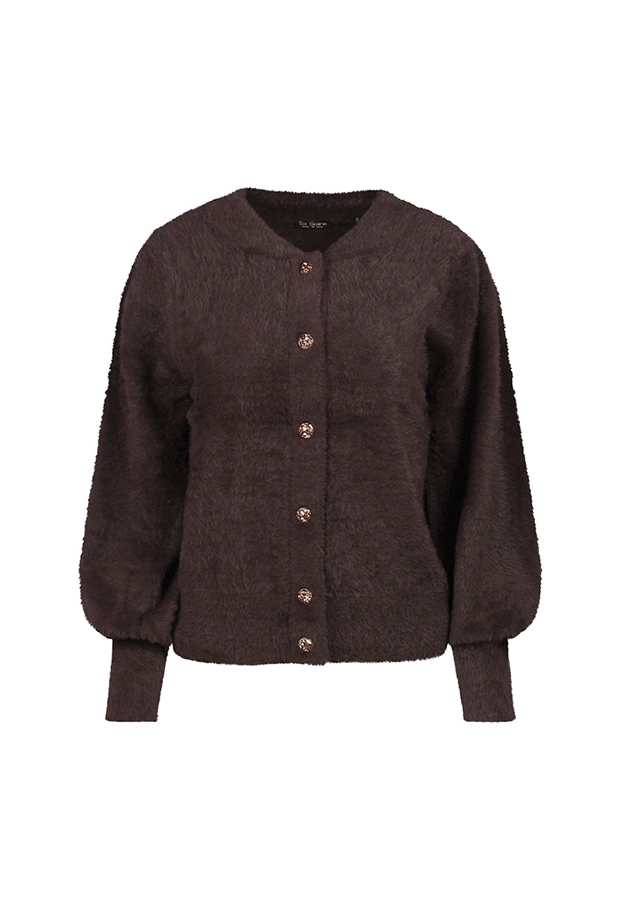 So Soire Dames Vesten lange mouw dk brown W20577/Manita