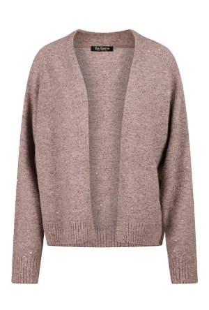 So Soire Dames Vesten lange mouw taupe melee W20578/Rose So Soire Dames Vesten lange mouw taupe melee W20578/Rose