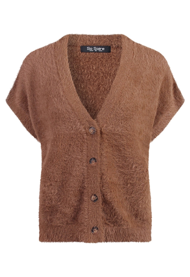 So Soire Dames Gilets dk cognac W20580/Rosia So Soire Dames Gilets dk cognac W20580/Rosia