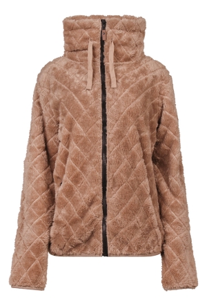 Citylife Dames Vesten lange mouw taupe W20375/LSW-65384