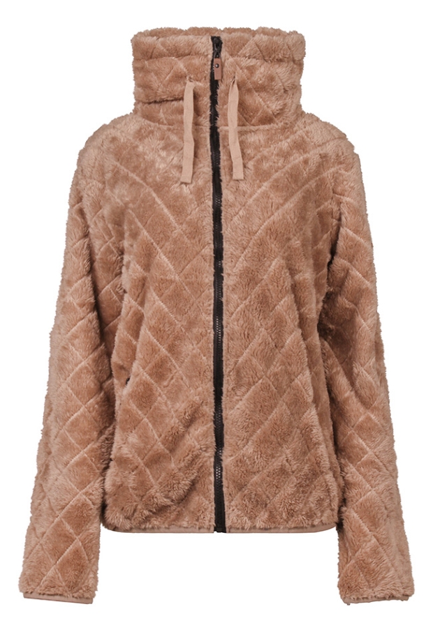 Citylife Dames Vesten lange mouw taupe W20375/LSW-65384