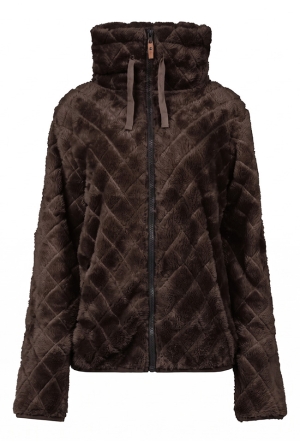 Citylife Dames Vesten lange mouw shaved chocolate W20375/LSW-65384 Citylife Dames Vesten lange mouw shaved chocolate W20375/LSW-65384