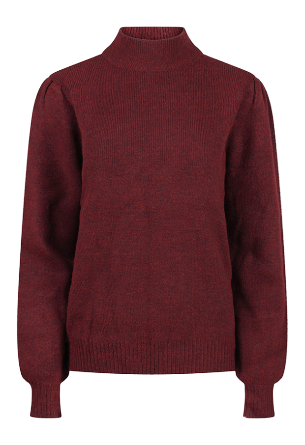 Citylife Dames Truien wijnrood melee W20381/LSW-66632