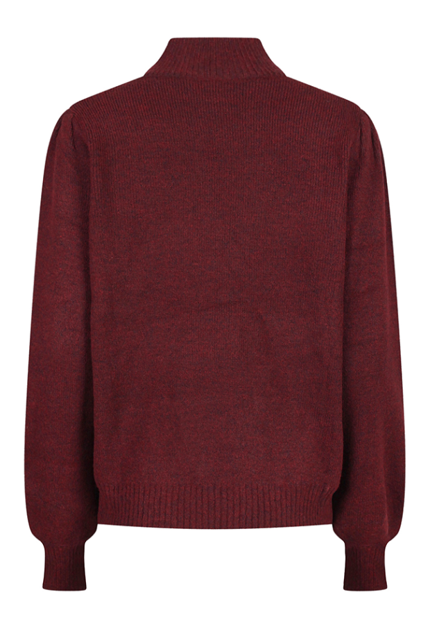 Citylife Dames Truien wijnrood melee W20381/LSW-66632