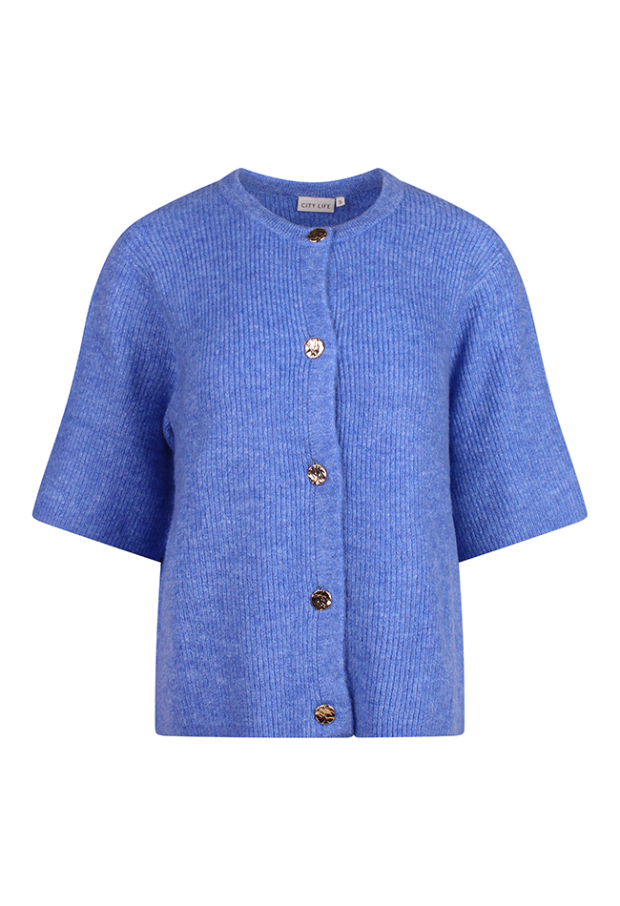 Citylife Dames Vesten korte mouw korenblauw melee W20382/LSW-69485 Citylife Dames Vesten korte mouw korenblauw melee W20382/LSW-69485