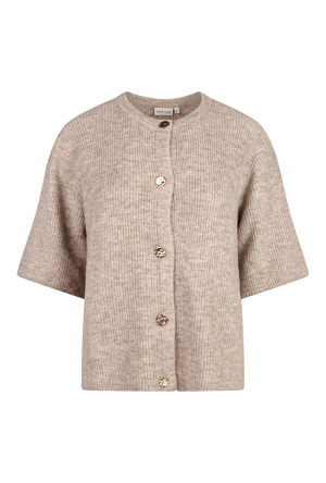 Citylife Dames Vesten korte mouw taupe melee W20382/LSW-69485