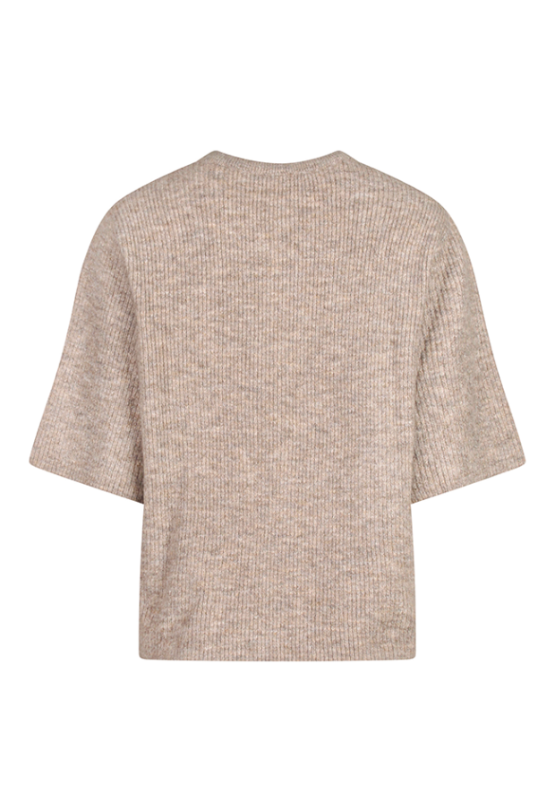 Citylife Dames Vesten korte mouw taupe melee W20382/LSW-69485