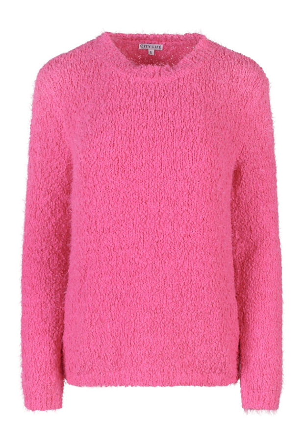Citylife Dames Truien neon roze W20527/304699 Citylife Dames Truien neon roze W20527/304699