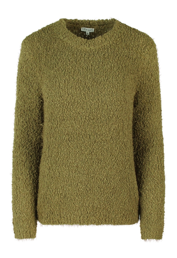 Citylife Dames Truien peat moss W20527/304699 Citylife Dames Truien peat moss W20527/304699